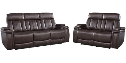 Parker House - Royce - Fantom Brown Power Reclining Sofa and Loveseat - MROY-32PH-FNB view 1