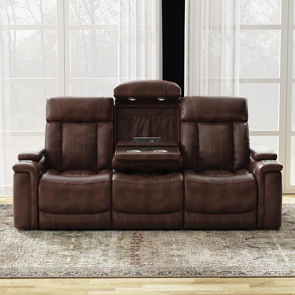Parker House - Royce - Fantom Brown Power Reclining Sofa and Loveseat - MROY-32PH-FNB view 2
