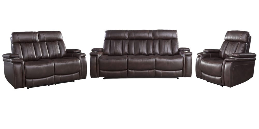 Parker House - Royce - Fantom Brown Power Reclining Sofa Loveseat and Recliner - MROY-321PH-FNB view 1