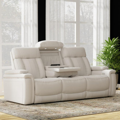 Parker House - Royce - Fantom Ivory Power Drop Down Console Sofa - MROY#832PH-FNI view 2