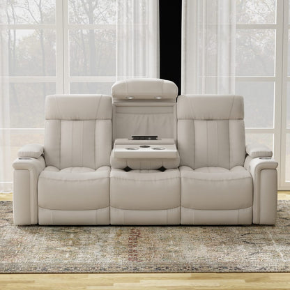 Parker House - Royce - Fantom Ivory Power Drop Down Console Sofa - MROY#832PH-FNI view 3
