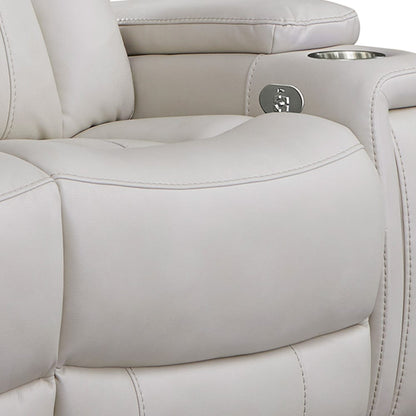 Parker House - Royce - Fantom Ivory Power Loveseat - MROY#822PH-FNI_CLOSEOUT view 3