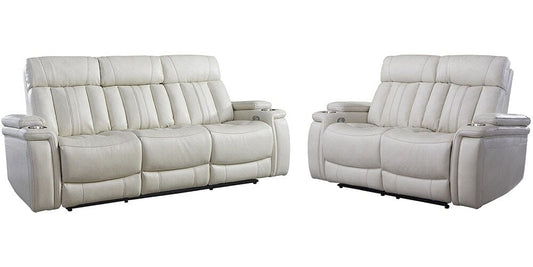 Parker House - Royce - Fantom Ivory Power Reclining Sofa and Loveseat - MROY-32PH-FNI view 1