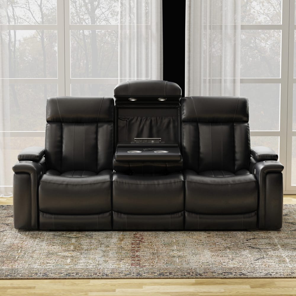 Parker House - Royce - Midnight Power Drop Down Console Sofa - MROY#832PH-MID_CLOSEOUT view 7