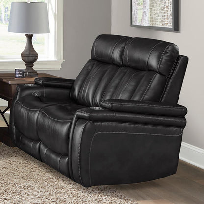 Parker House - Royce - Midnight Power Reclining Sofa and Loveseat - MROY-32PH-MID view 6