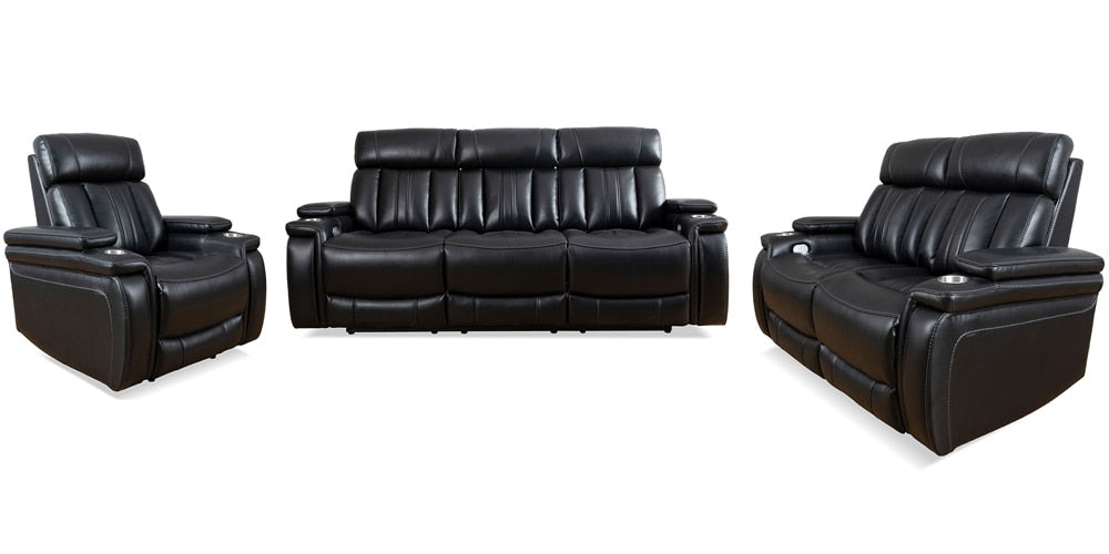 Parker House - Royce - Midnight Power Reclining Sofa Loveseat and Recliner - MROY-321PH-MID view 1