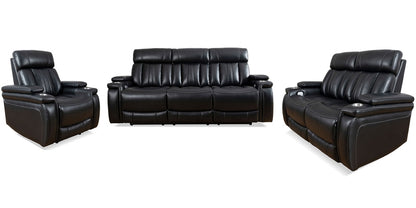 Parker House - Royce - Midnight Power Reclining Sofa Loveseat and Recliner - MROY-321PH-MID view 1