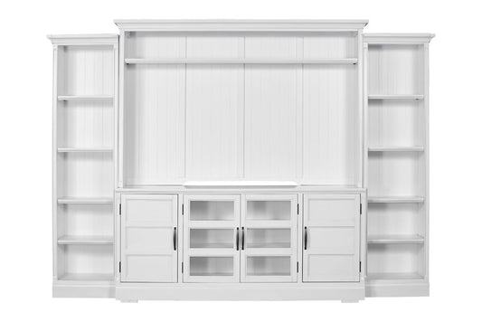 Parker House - Shoreham - Effortless White 4 piece Entertainment Wall - SHO-4PC-ENT-WALL-EFW view 2