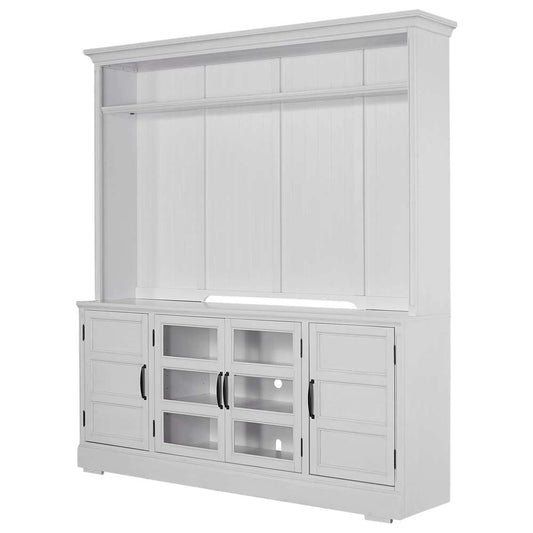 Parker House - Shoreham - Effortless White 76 In. TV Console with Hutch - SHO-2PC-ENT-WALL-EFW veiw 1