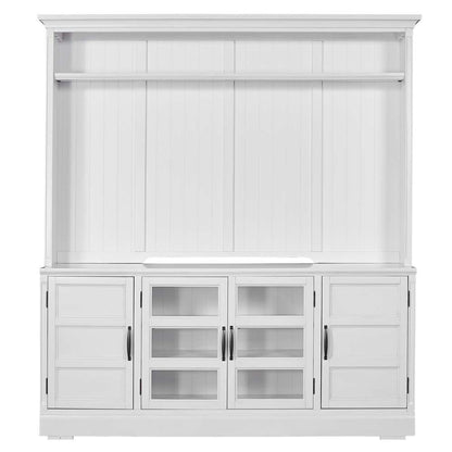 Parker House - Shoreham - Effortless White 76 In. TV Console with Hutch - SHO-2PC-ENT-WALL-EFW veiw 4