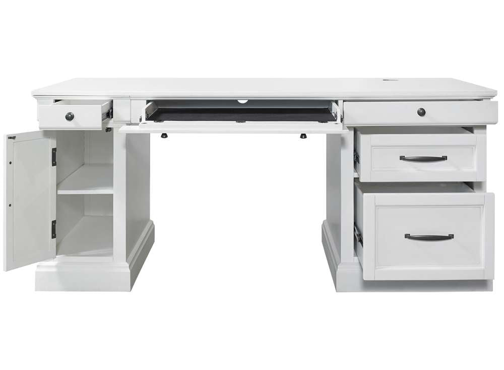 Parker House - Shoreham - Effortless White Pedestal Desk - SHO#480-3-EFW view 3