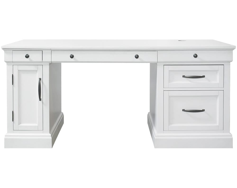 Parker House - Shoreham - Effortless White Pedestal Desk - SHO#480-3-EFW view 4