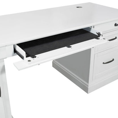 Parker House - Shoreham - Effortless White Pedestal Desk - SHO#480-3-EFW view 5