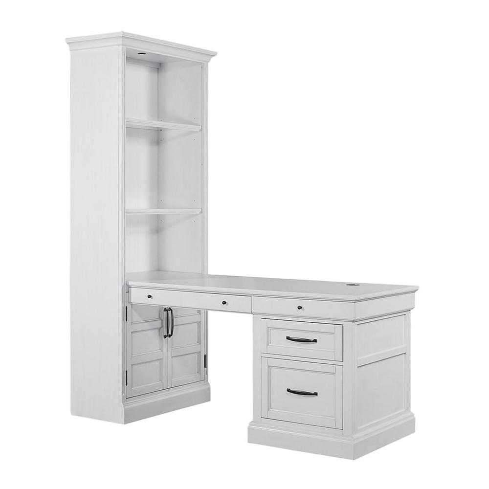 Parker House - Shoreham - Effortless White Peninsula Desk - SHO#480-2-EFW veiw 1