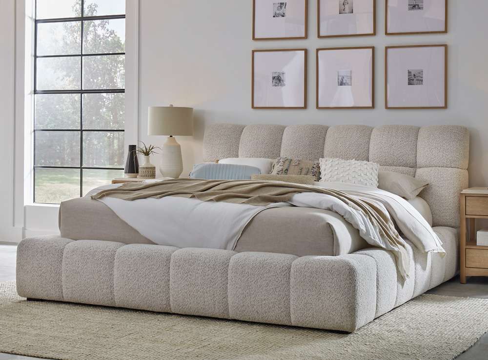 Parker House - Sleep Escape - Fluffy River Rock King Upholstered Bed - BESC#9000-3-FYRR view 8