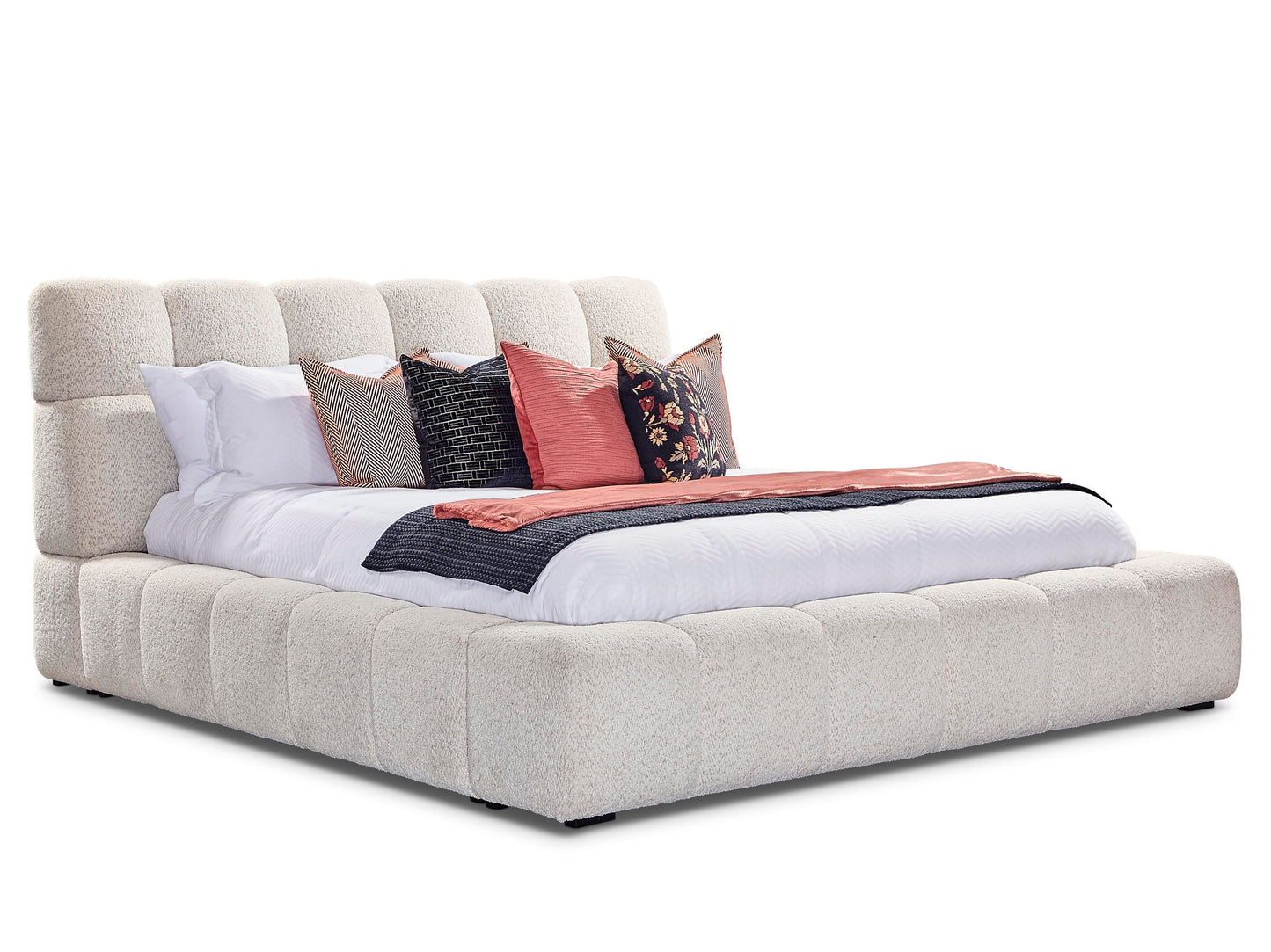 Parker House - Sleep Escape - Fluffy River Rock Queen Upholstered Bed - BESC#8000-3-FYRR