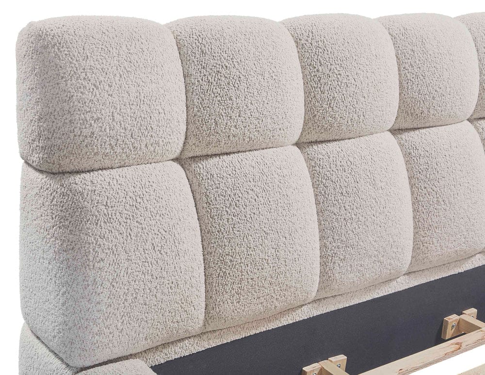 Parker House - Sleep Escape - Fluffy River Rock Queen Upholstered Bed - BESC#8000-3-FYRR view 4