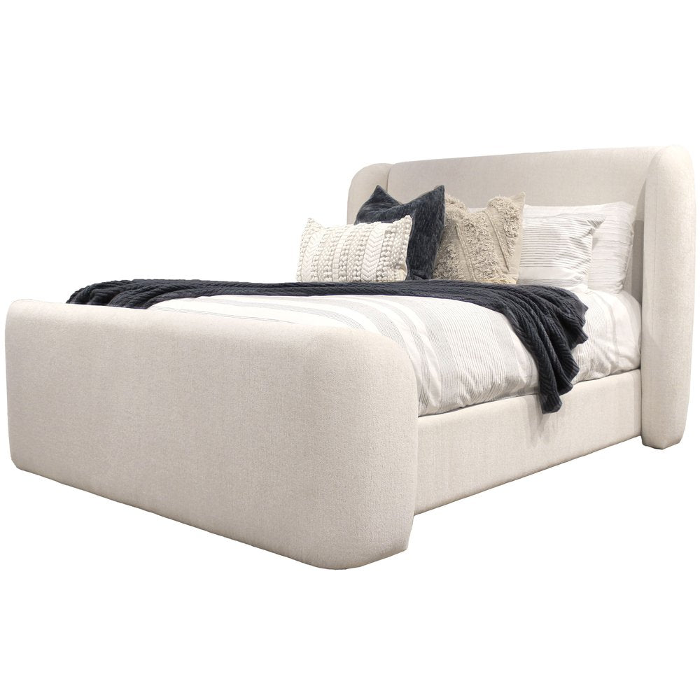 Parker House - Sleep Shiloh - White Mocha King Wingback Upholstered Bed - White Mocha - BSHI#9000-3-WHMC view 2