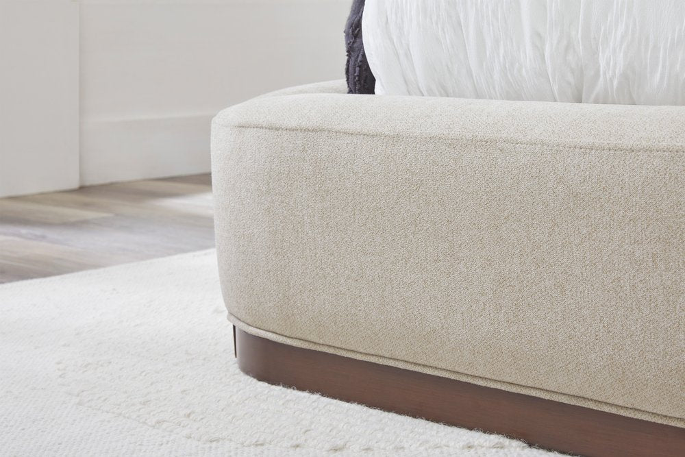 Parker House - Sleep Shiloh - White Mocha King Wingback Upholstered Bed - White Mocha - BSHI#9000-3-WHMC view 10