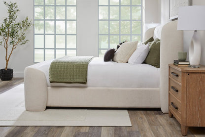 Parker House - Sleep Shiloh - White Mocha Queen Wingback Upholstered Bed - White Mocha - BSHI#8000-3-WHMC view 6