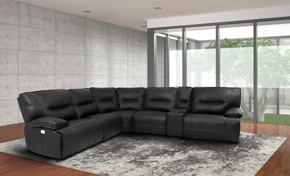 Parker House - Spartacus Black 6-Piece Sectional - Package A - MSPA-PACKA(H)-BLC view 1