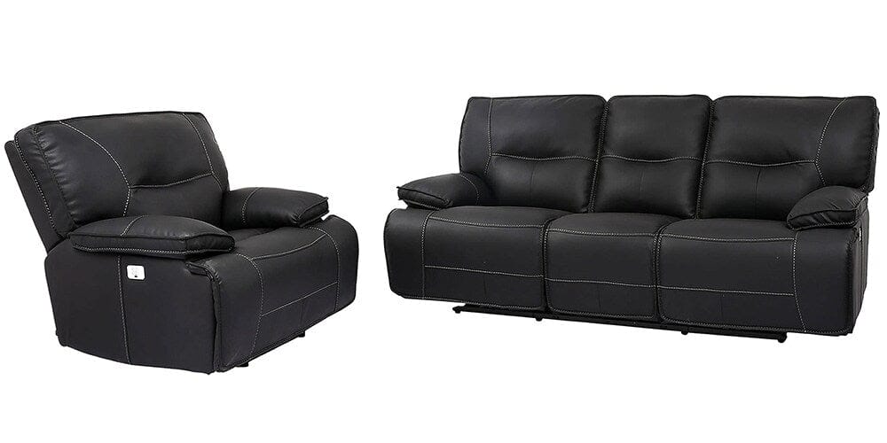Parker House - Spartacus - Black Power Reclining Sofa and Recliner - MSPA-31PH-BLC view 1