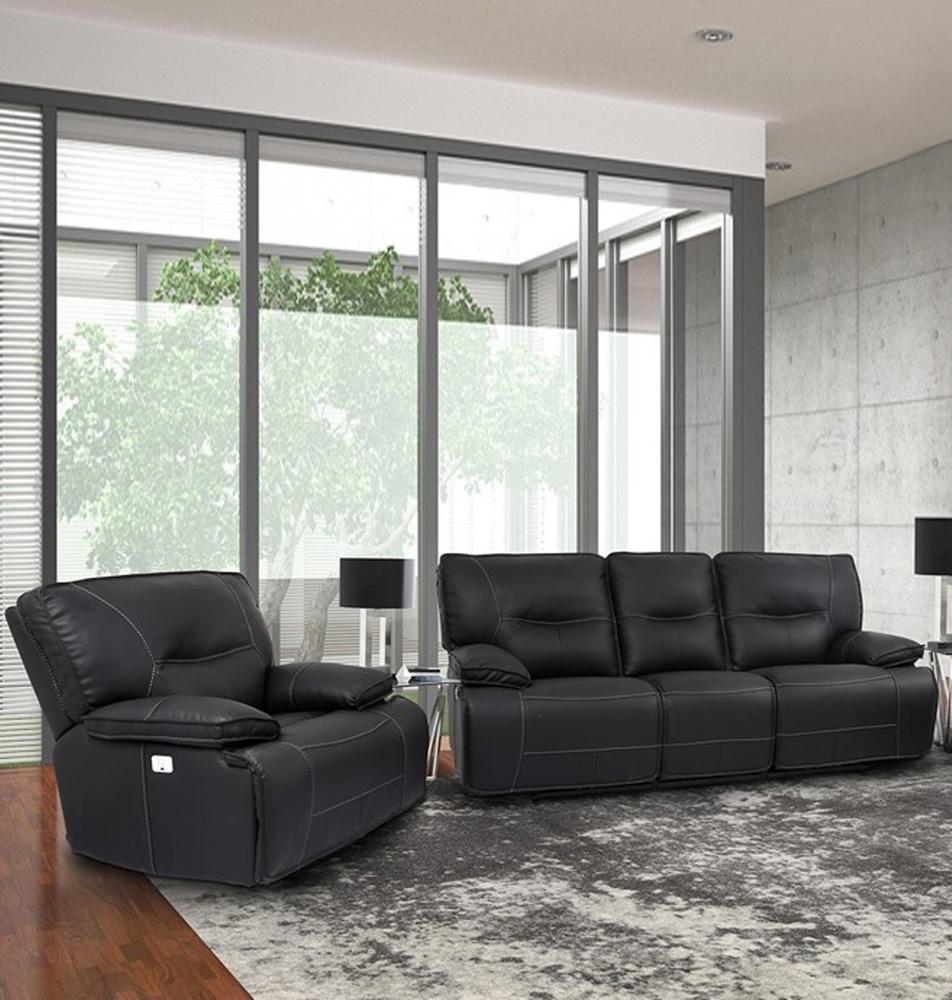 Parker House - Spartacus - Black Power Reclining Sofa and Recliner - MSPA-31PH-BLC view 2