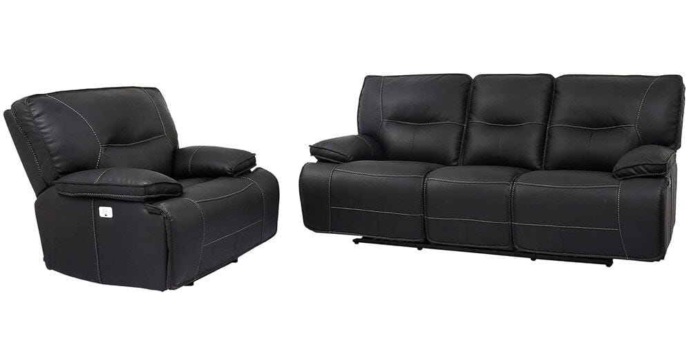 Parker House - Spartacus - Black Power Reclining Sofa and Recliner - MSPA-31PH-BLC view 3