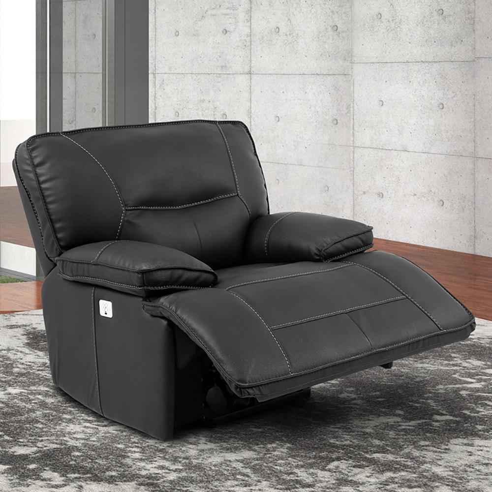 Parker House - Spartacus - Black Power Reclining Sofa and Recliner - MSPA-31PH-BLC view 4