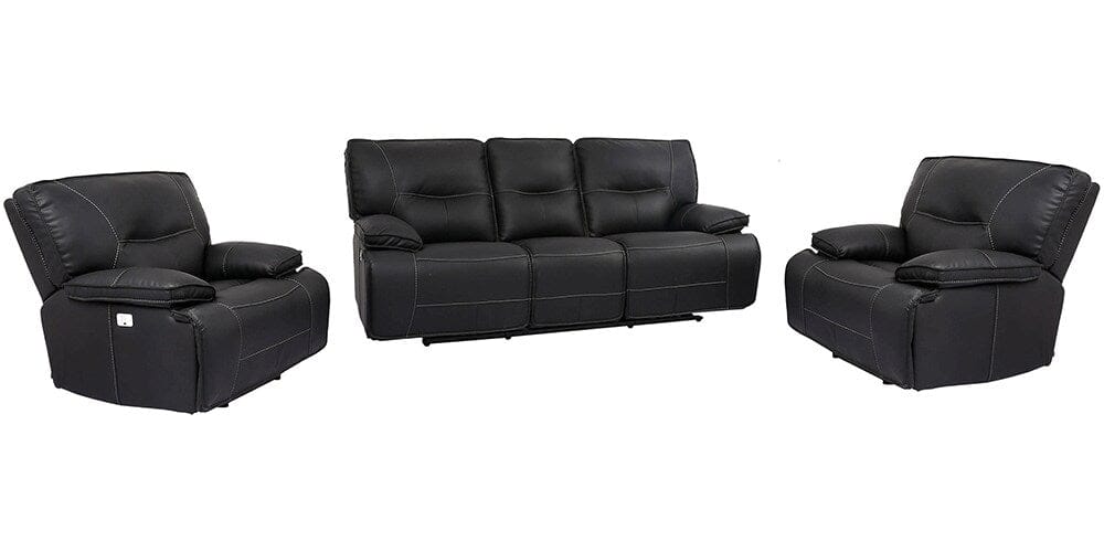 Parker House - Spartacus - Black Power Reclining Sofa and Two Recliners - MSPA-311PH-BLC view 1