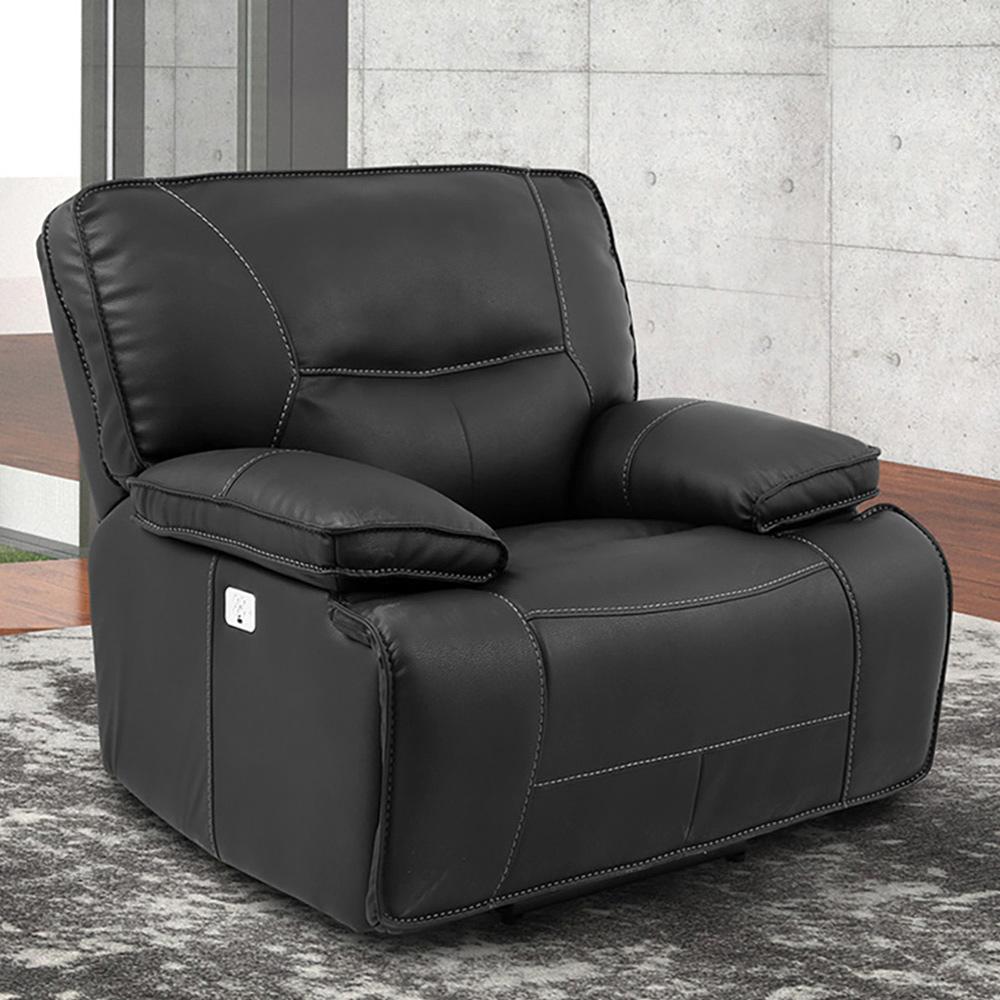Parker House - Spartacus - Black Power Reclining Sofa and Two Recliners - MSPA-311PH-BLC view 3
