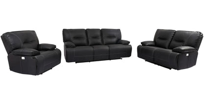Parker House - Spartacus - Black Power Reclining Sofa Loveseat and Recliner - MSPA-321PH-BLC view 1