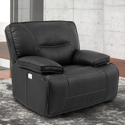 Parker House - Spartacus - Black Power Reclining Sofa Loveseat and Recliner - MSPA-321PH-BLC view 4