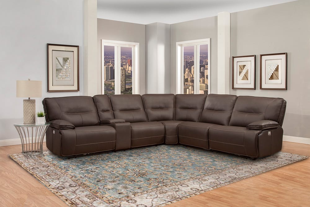 Parker House - Spartacus Chocolate 6-Piece Sectional - Package A - MSPA-PACKA(H)-CHO view 2