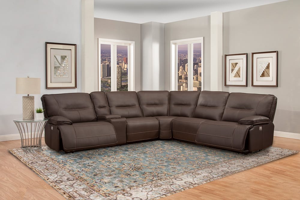 Parker House - Spartacus Chocolate 6-Piece Sectional - Package A - MSPA-PACKA(H)-CHO view 3