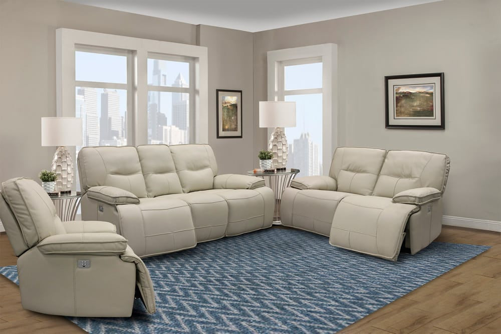 Parker House - Spartacus - Oyster Power Reclining Sofa Loveseat and Recliner - MSPA-321PH-OYS view 6