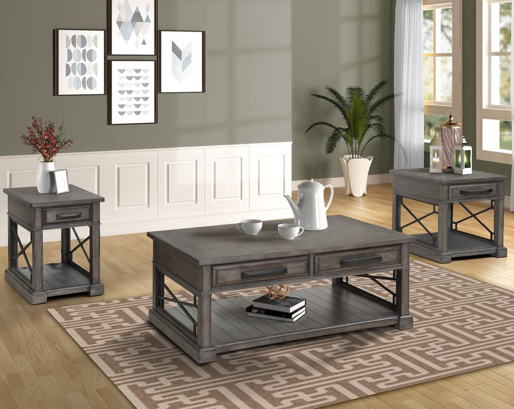 Parker House - Sundance Chairside Table in Smokey Grey - SUN06-SGR view 3