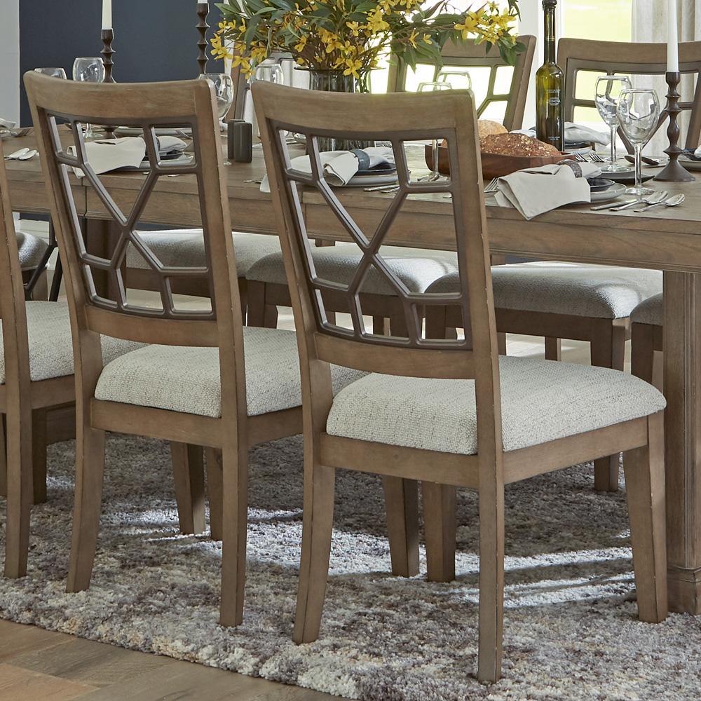 Parker House - Sundance Dining - Sandstone Grid Dining Chair (Set of 2) - DSUN#2018-2-SS_CLOSEOUT veiw 3