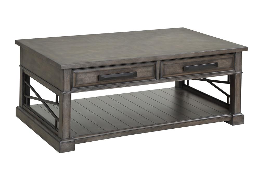 Parker House - Sundance - Smokey Grey Cocktail Table with 2 Chairside Tables and Console Table - SUN-4PC-01-06-09-SGR veiw 2