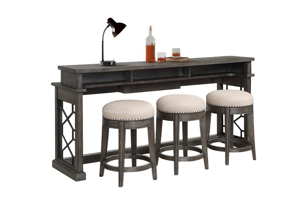Parker House - Sundance - Smokey Grey Cocktail Table with 2 End Tables and Console Table with 3 Stools - SUN-7PC-01-02-09-4-SGR veiw 5