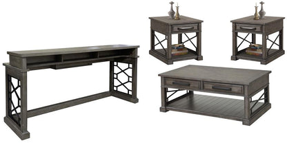Parker House - Sundance - Smokey Grey Cocktail Table with 2 End Tables and Console Table - SUN-4PC-01-02-09-SGR veiw 1