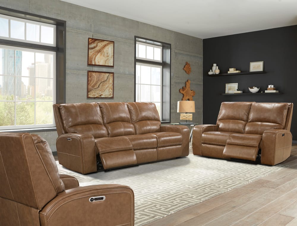 Parker House - Swift - Bourbon Power Reclining Sofa Loveseat and Recliner - MSWI-321PH-BOU view 2