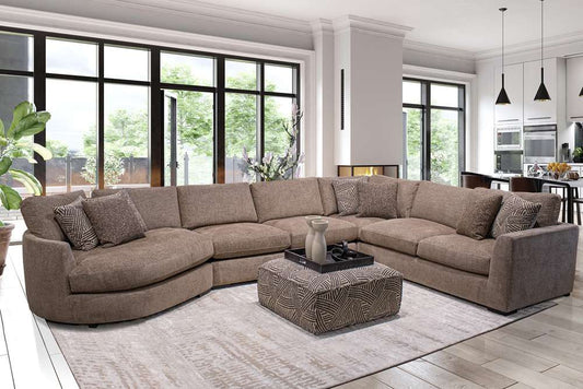 Parker House - The Bump - Alistair Fossil 4 Piece Modular Sectional - SBMP-PACK4A-ALFS view 2