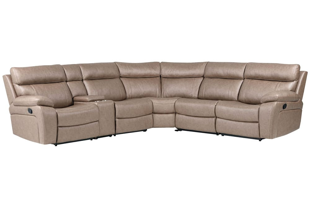 Parker House - Theon - Stokes Toffee 6 Piece Modular Manual Reclining Sectional and Entertainment Console - MTHE-PACKA-STOF view 1