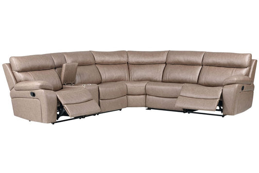 Parker House - Theon - Stokes Toffee 6 Piece Modular Manual Reclining Sectional and Entertainment Console - MTHE-PACKA-STOF view 2