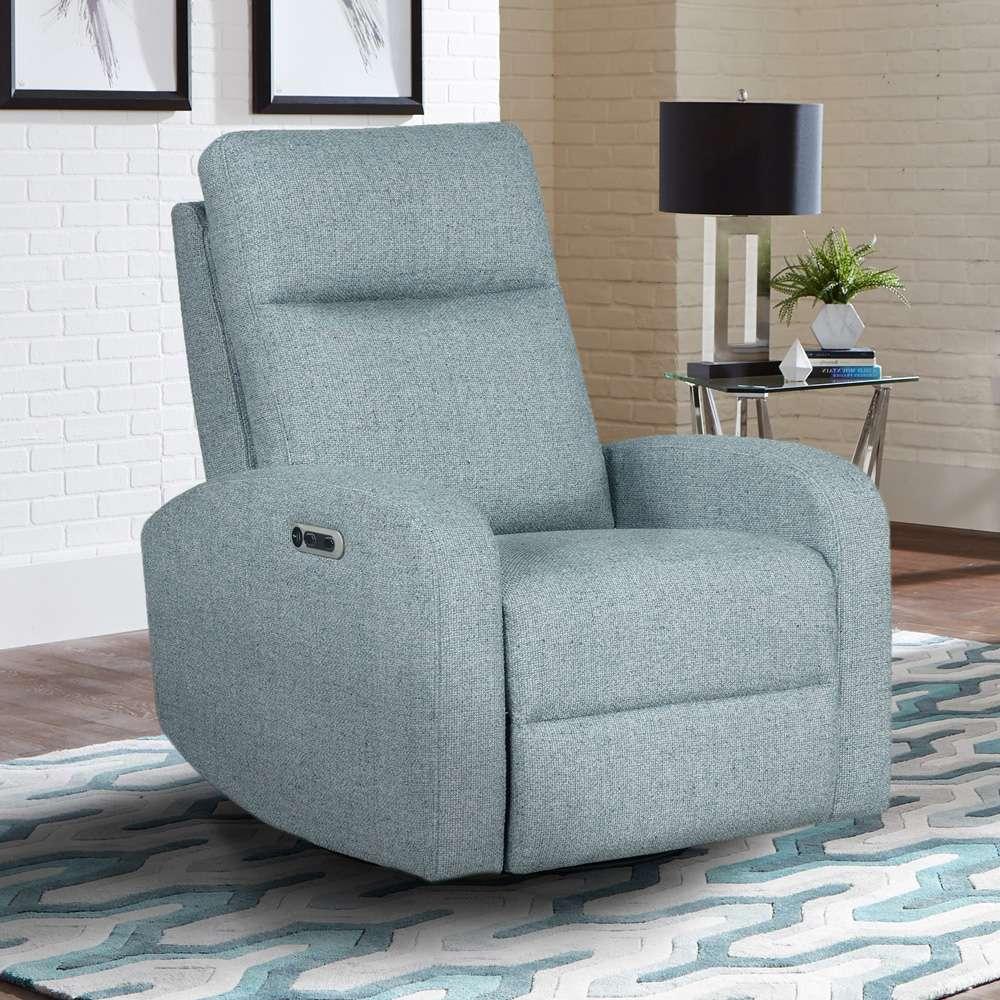 Parker House -  Thriller - Natural Beauty Blue Power Swivel Glider Recliner (Set of 2) - MTHR#812GSP-2-NBB veiw 6