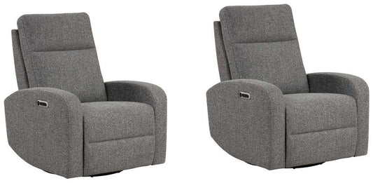 Parker House -  Thriller - Natural Beauty Grey Power Swivel Glider Recliner (Set of 2) - MTHR#812GSP-2-NBG view 1