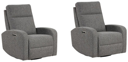 Parker House -  Thriller - Natural Beauty Grey Power Swivel Glider Recliner (Set of 2) - MTHR#812GSP-2-NBG view 2