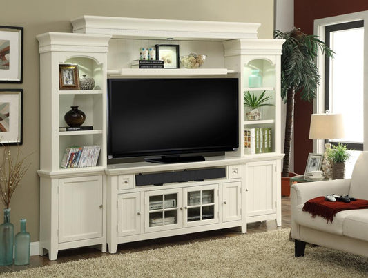 Parker House - Tidewater 4PC 102in Entertainment Wall Unit in Vintage White - TID#162-4 veiw 1