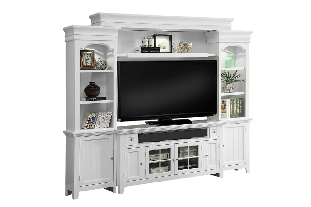 Parker House - Tidewater 4PC 102in Entertainment Wall Unit in Vintage White - TID#162-4 view 1